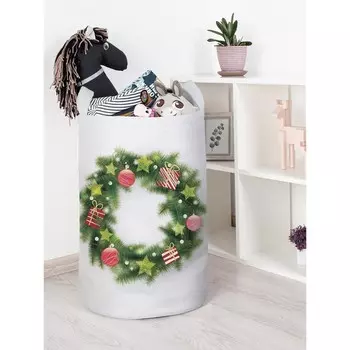 Корзина для игрушек «Новогодний венок, размер 40х60 см