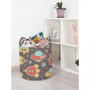 Корзина для игрушек «Космический транспорт, размер 35х35 см