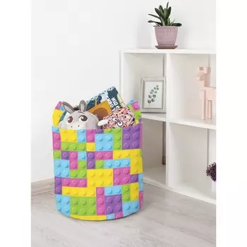 Корзина для игрушек «Красочное лего, размер 35х35 см