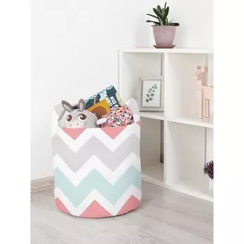 Корзина для игрушек «Классические зигзаги, размер 35х35 см