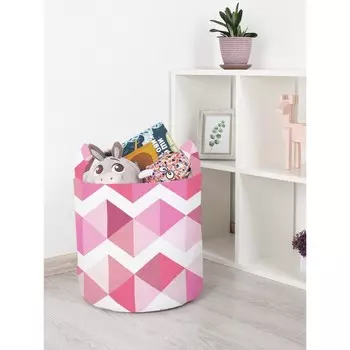 Корзина для игрушек «Сложный зигзаг, размер 35х35 см