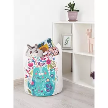 Корзина для игрушек «Счастливый котик, размер 35х35 см