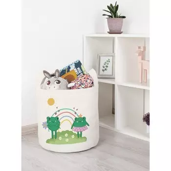 Корзина для игрушек «Влюбленные лягушата, размер 35х35 см