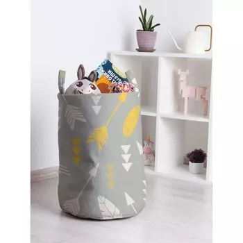 Корзина для игрушек «Косые стрелы с перьями, размер 35х50 см