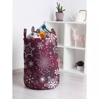 Корзина для игрушек «Яркие снежинки, размер 35х50 см
