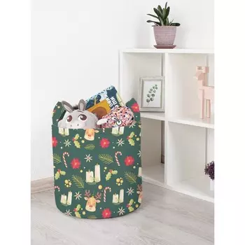 Корзина для игрушек «Рождественские свечи, размер 35х35 см