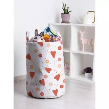 Корзина для игрушек «Сладкое сердце, размер 35х50 см