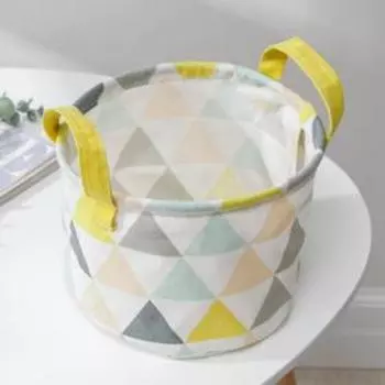 Корзина для хранения с ручками Доляна «Рио», 21×21×20 см, цвет жёлтый