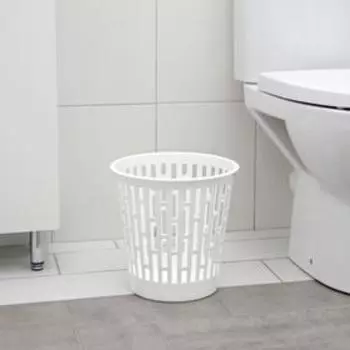 Корзина для мусора «Матрица», 9 л, белая