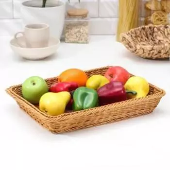 Корзина для продуктов Доляна, 4029.54 см, коричневая