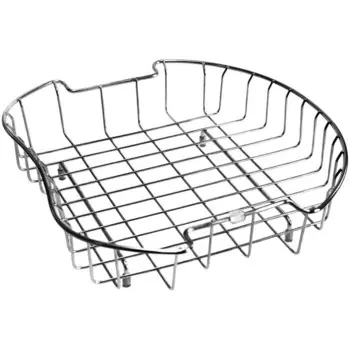 Корзина для сушки на раковину OULIN 151 L, 370 х 340 х 80 мм, цвет хром