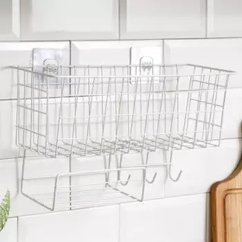 Корзина на липучках Доляна, 37,51522 см, цвет белый