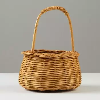 Корзина плетёная, 15.58/19.5 см, ротанг