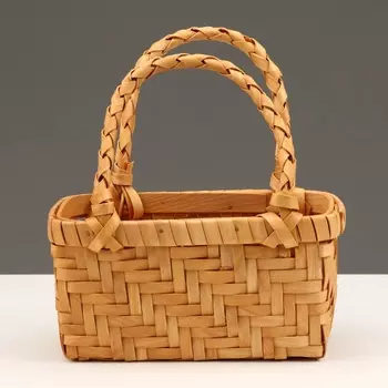 Корзина плетеная, 20 x 11 x 10,5/22 см, секвойя