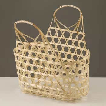 Корзина плетеная, 25х12х12/24 см, бамбук