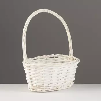 Корзина плетёная, 25171130 см, белый, ива