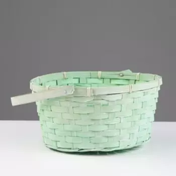 Корзина плетеная, 26х12/30 см, натуральный, бамбук