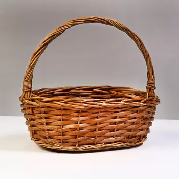 Корзина плетеная, 29 х 21/11 х 27 см, ива