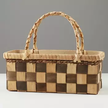 Корзина плетеная, 32 х 12 х 12,5/25,5 см, секвойя