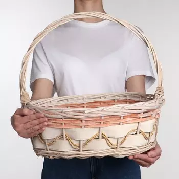 Корзина плетеная, 39х33х14/37 см, лоза