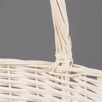Корзина плетёная, 4018/44 см, белый, ива