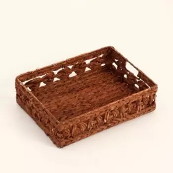 Корзина плетеная, 41х31х11 см, камыш