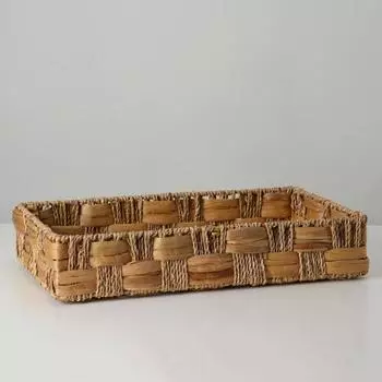 Корзина плетеная, 43х25х8 см, камыш