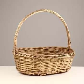 Корзина плетеная, 44х34х14х40 см, лоза