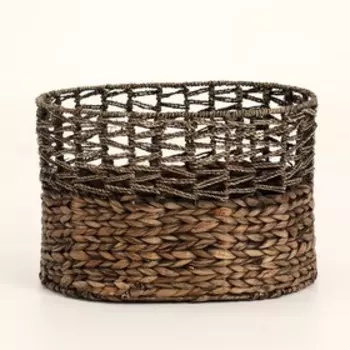 Корзина плетеная, 44х34х29 см, камыш, морские водоросли