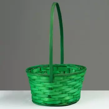 Корзина плетеная, d=2110/34 см, зелёный, бамбук