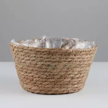 Корзина плетеная, D22xH12 BD15, рогоз