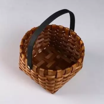 Корзина плетёная, секвойя, d=21.5хH12/25 см, коричневый