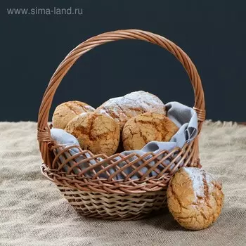 Корзина плетеная "Зубчик", 23 х 21 х 23 см, микс