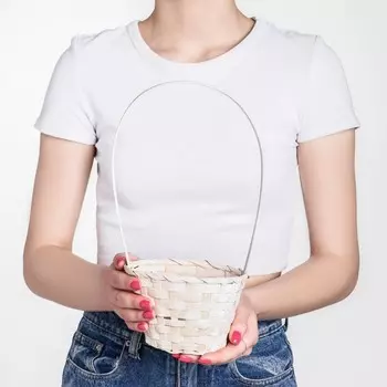 Корзина плетёная, 13х9х30 см, белый