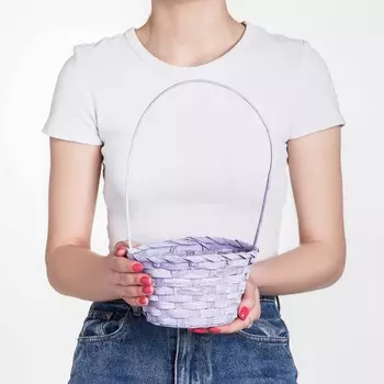 Корзина плетёная, 15х9х31см, сиреневый