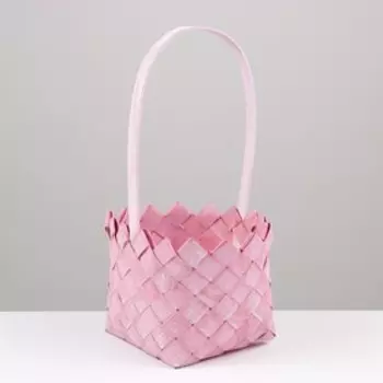 Корзина плетёная, 16x34 см, розовый