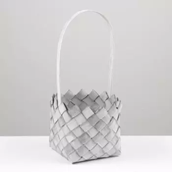 Корзина плетёная, 16x34 см, серый