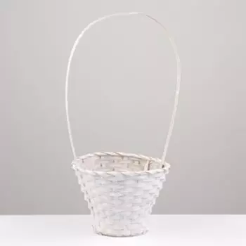 Корзина плетёная, 23x17x53 см, белый