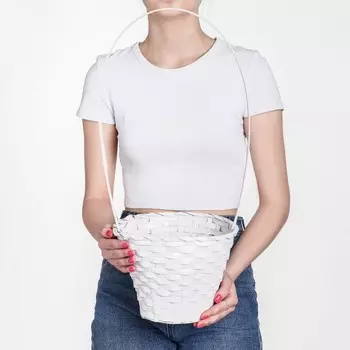 Корзина плетёная, 23x17x53 см, белый