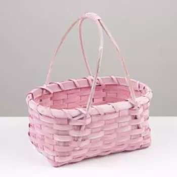 Корзина плетёная, 24х10,5х34 см, розовый