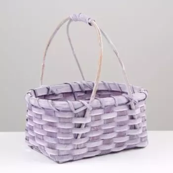 Корзина плетёная, 24х10,5х34 см, сиреневый