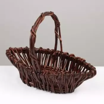 Корзина плетёная, 41х19х9x22 см, коричневый