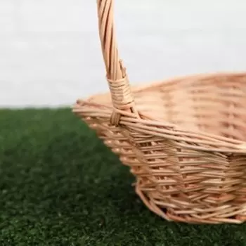 Корзина плетёная, ива, шляпка