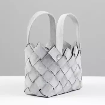 Корзина плетёная "Сумка",15x11x17 см, серый