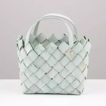 Корзина плетёная "Сумка", 23x8x20 cм, зеленый