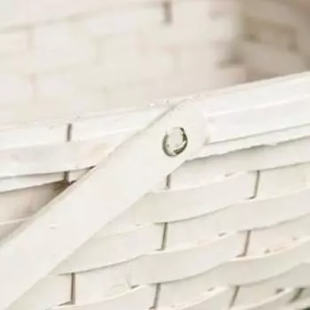 Корзина плетёная «Плетёнка», белая, 31.51225.5 см, шпон