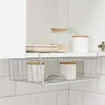 Корзина подвесная Доляна, 38×25×14 см, цвет хромированный