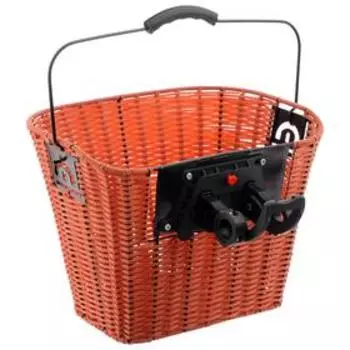 Корзина съёмная JL-262 сталь/пластик, цвет чёрный/коричневый