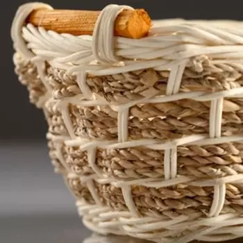 Корзина, с ручками, 22×16×10 см, ротанг