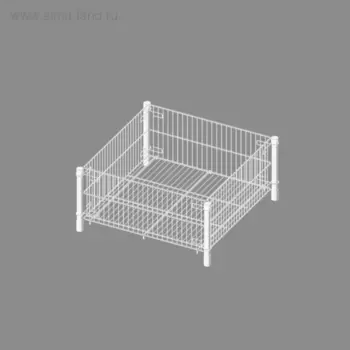 Корзина средняя, глубина 255 (695х695х325 мм), цвет белый